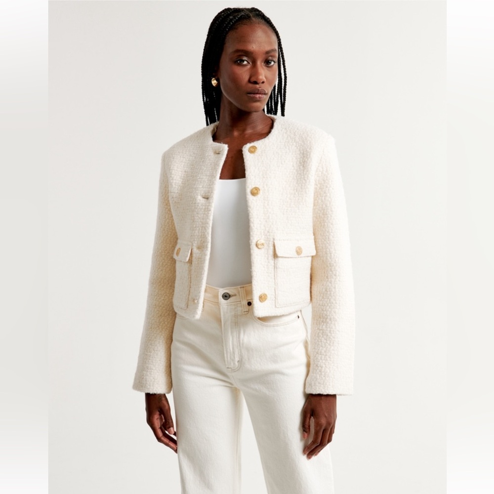 Abercrombie & Fitch Cream Blazer